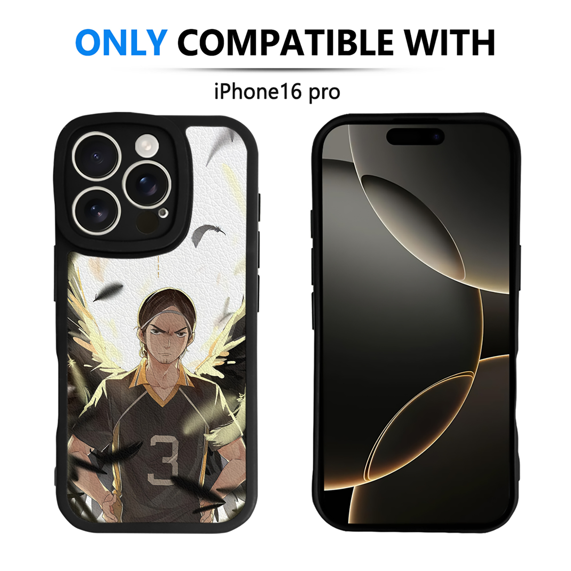 （画像用） ハイキュー!! Haikyu!! 【iPhone 16シリーズ対応】シリコンスマホケース（レザー調） 材質：シリコン
